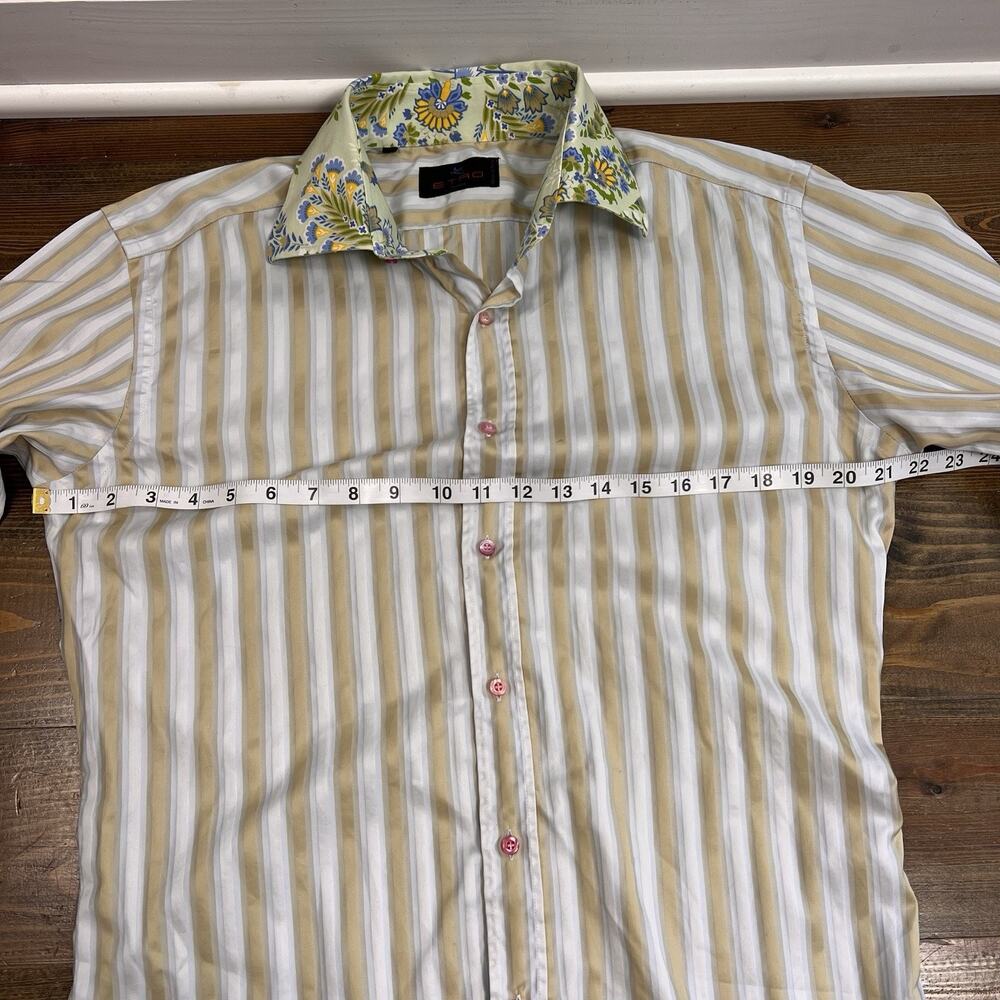 Etro Milano Men’s Button Down Long Sleeve Paisley Shirt Size 43 XL - Picture 4 of 5